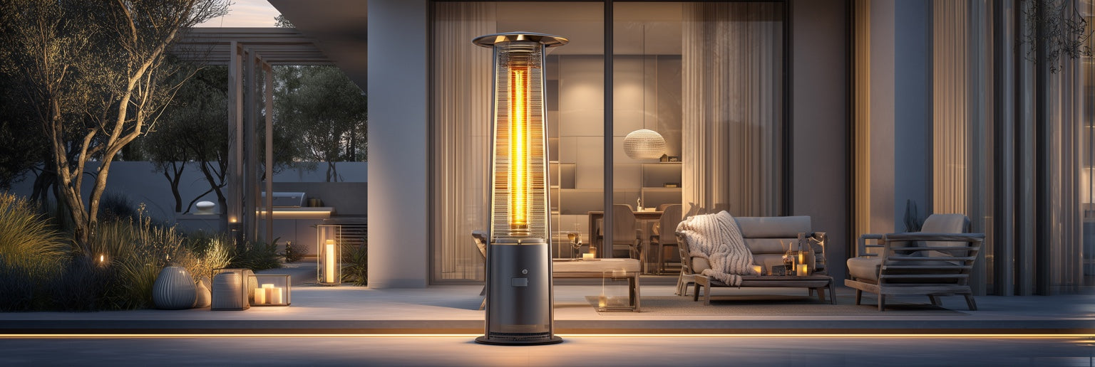 High-end patio heaters that deliver comfort, ambiance, and architectural beauty — all year long.