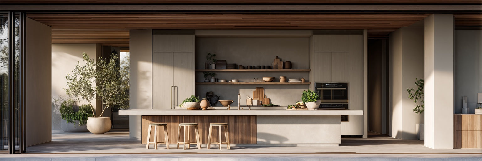 modern indoor outdoor kitchen island architectural kitchen design built in appliances premium home kitchen upgrade